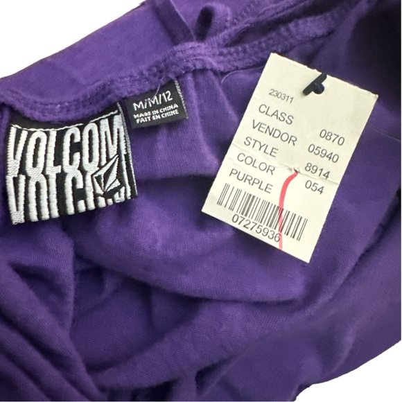 Volcom Purple Mind The Stripes Hater Keyhole Sun Dress Sz M NWT - Picture 6 of 6